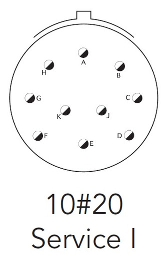 Autosport 10-Way In-line Receptacle Size 20 Sockets - Red