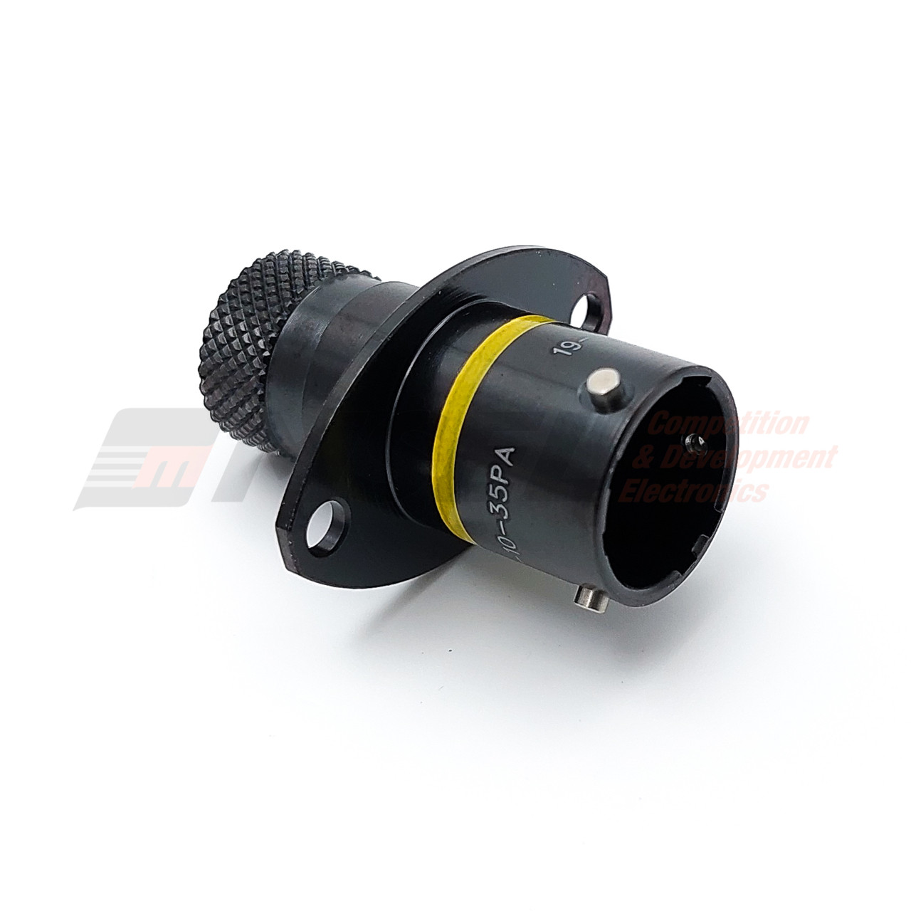 Autosport 13-Way Bulkhead Connector with Size 22 Pins - Yellow