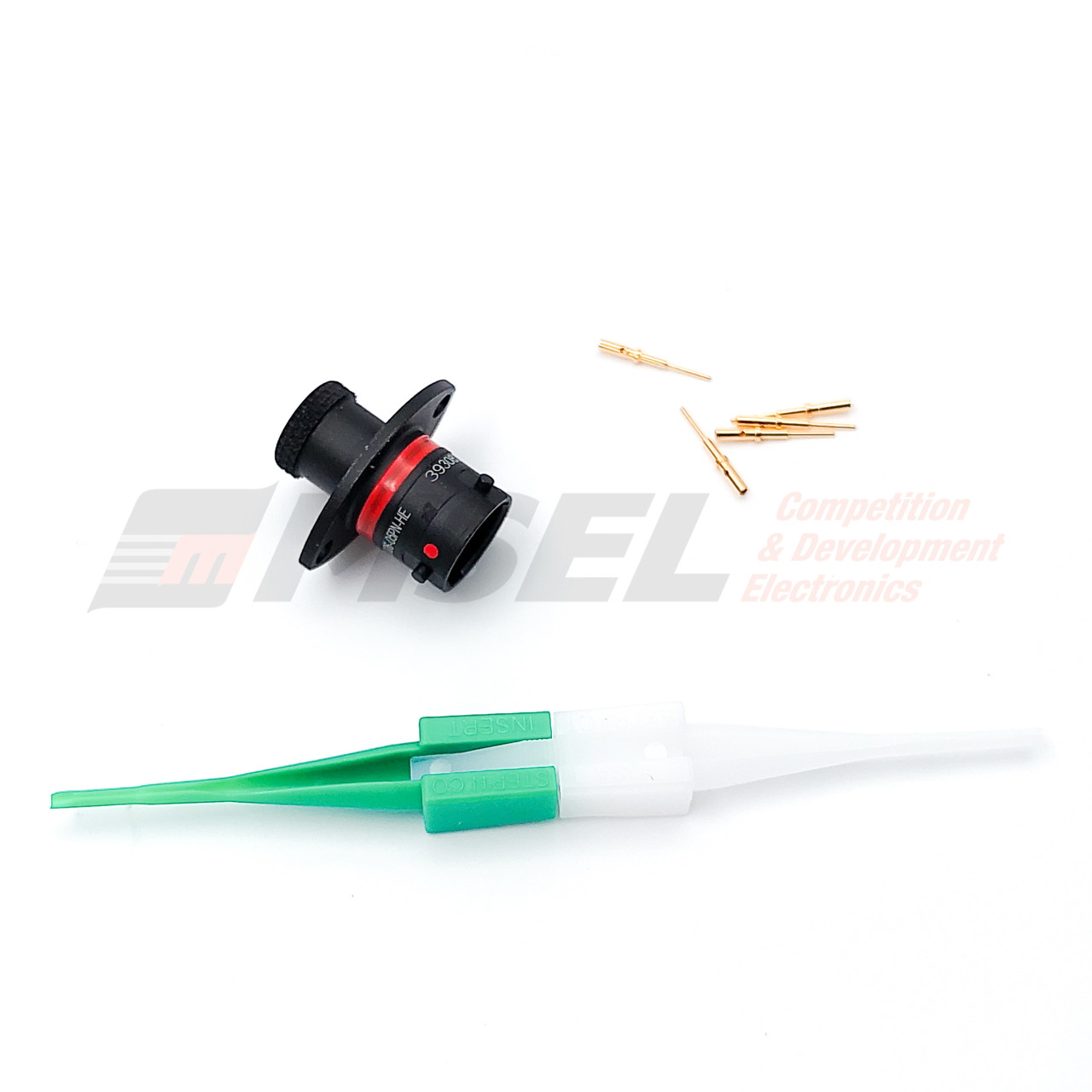 Deutsch Autosport Lite 5-Way Bulkhead Connector with Size 23 Pins - Red