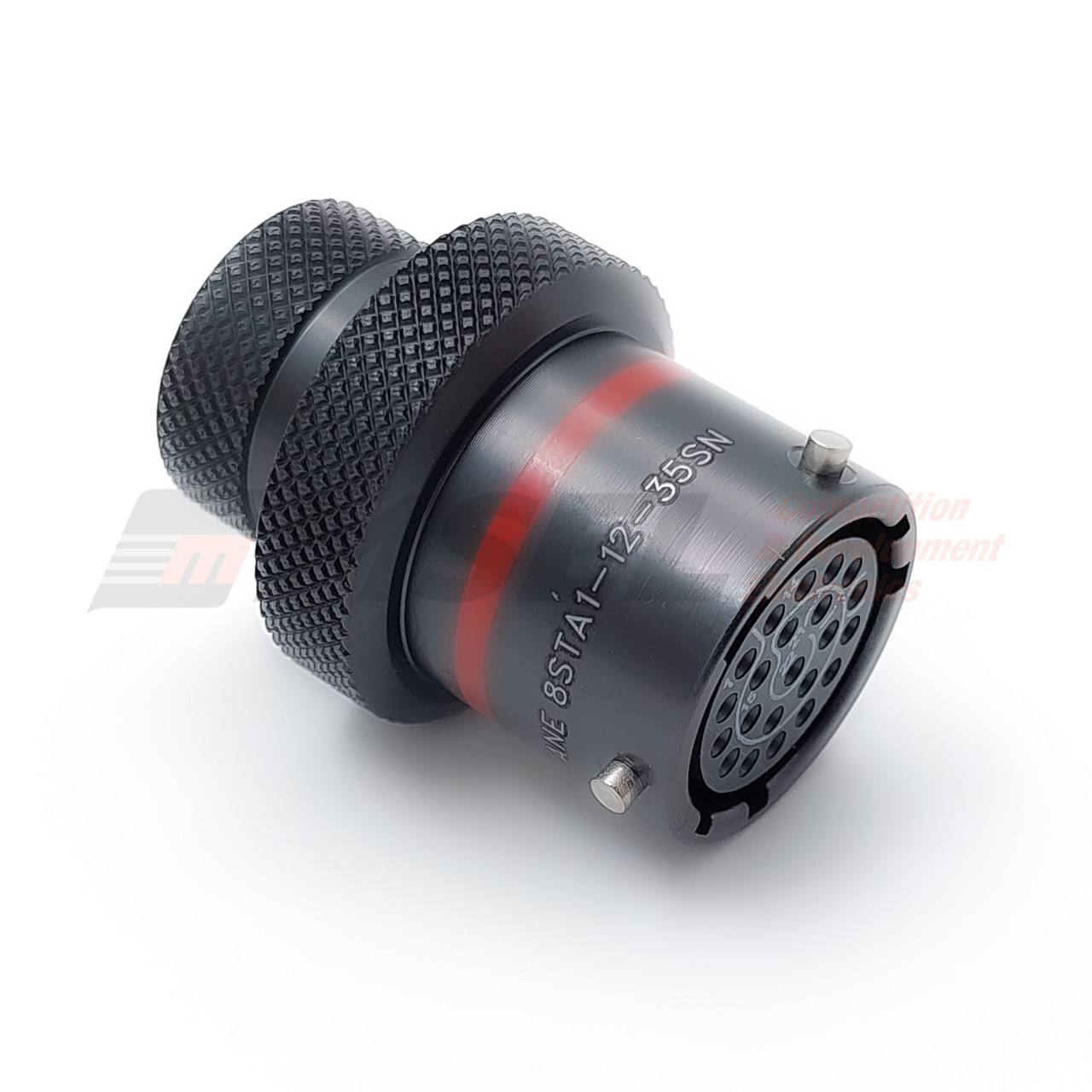 Autosport 22-Way In-line Receptacle Connector with size 22 Sockets - Red
