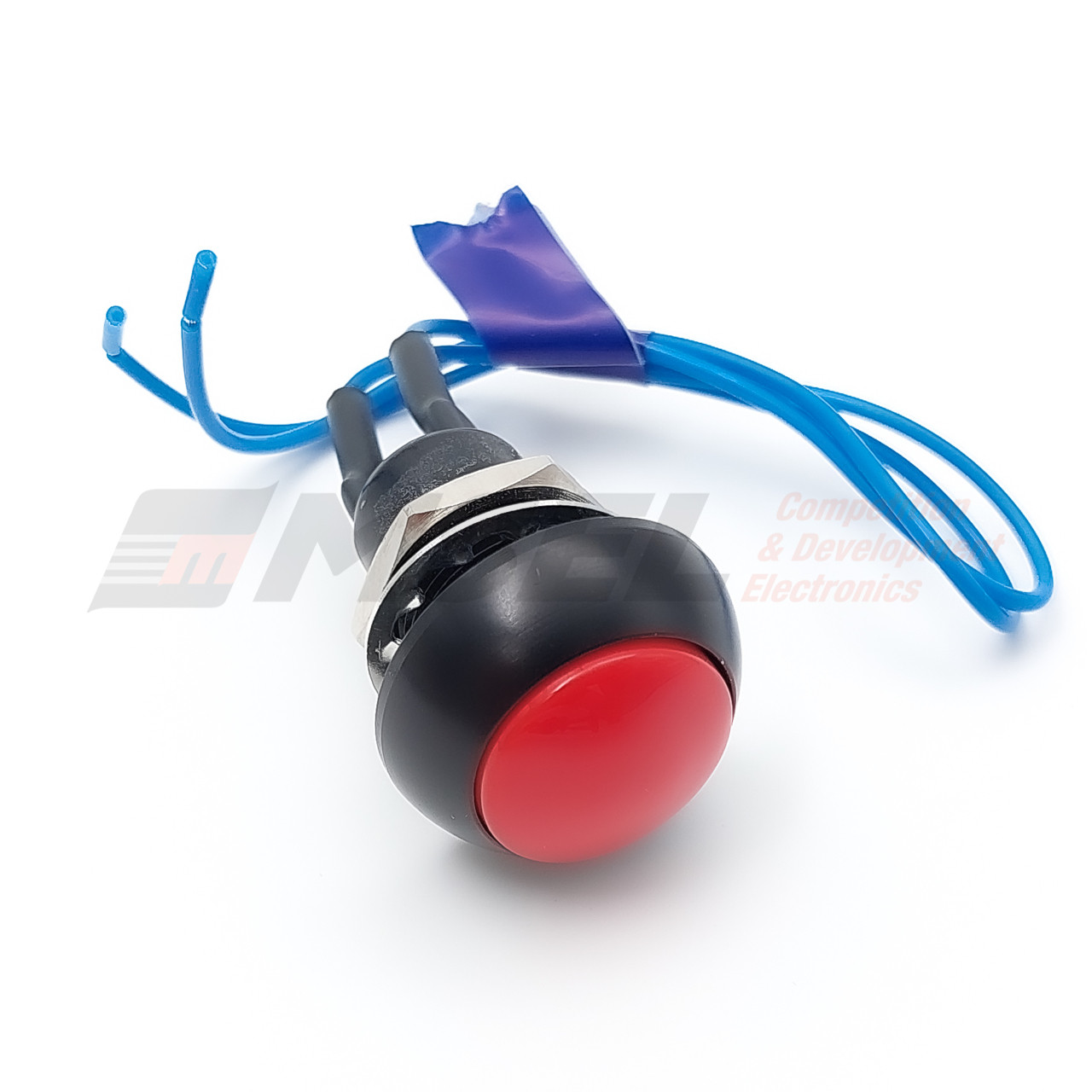 Otto Large Momentary Switch with Flylead - Red