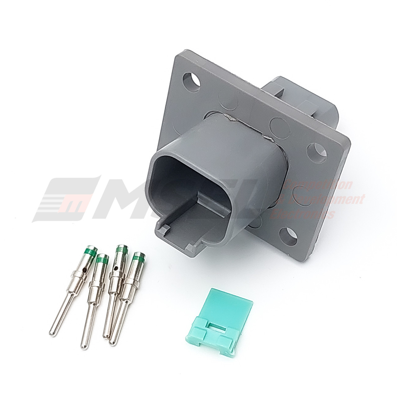 Deutsch DT 4-Way Bulk Head Receptacle Kit with Solid Pins