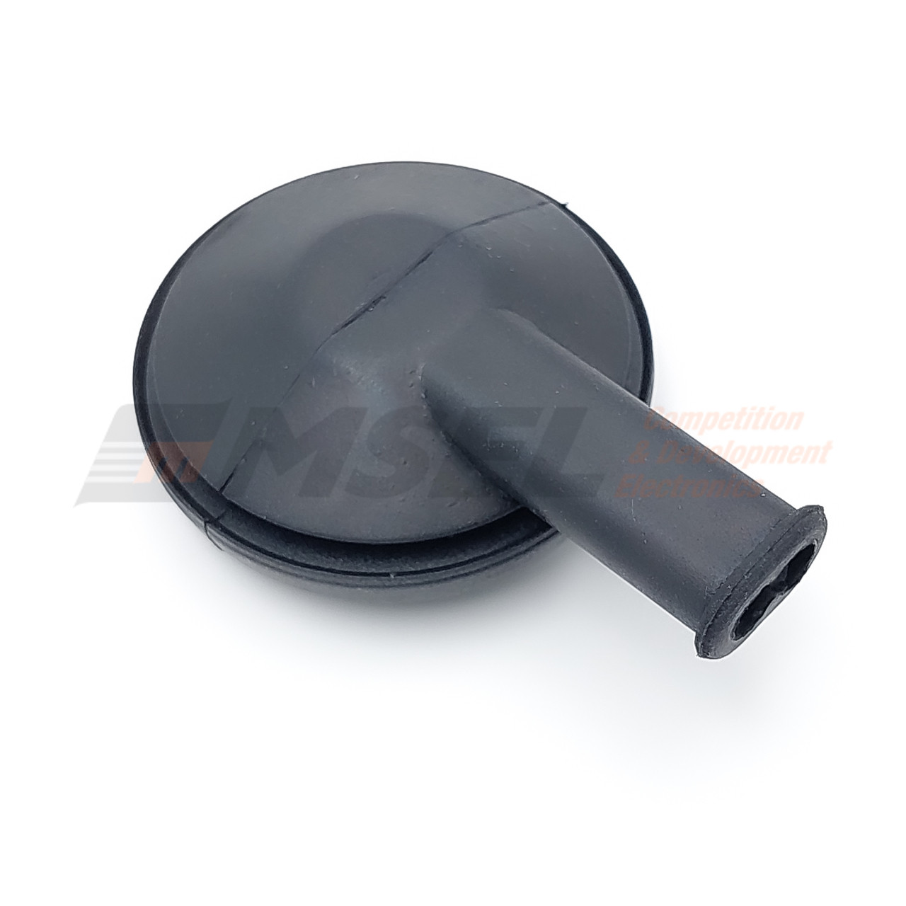 Grommet Low Profile 90 Degree - 2 x 5mm for 38mm Hole - 8mm High - Black