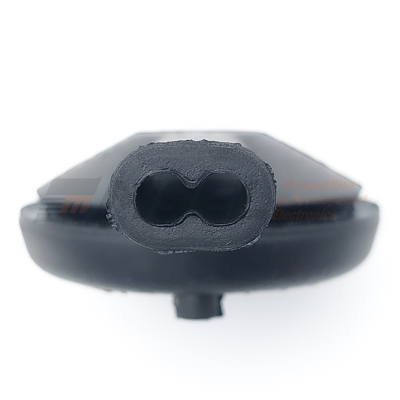 Grommet Low Profile 90 Degree - 2 x 5mm for 38mm Hole - 8mm High - Black