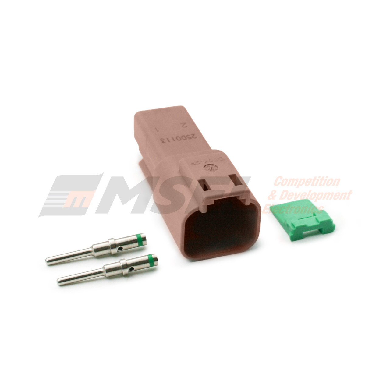 Deutsch Colour DT 2-Way Receptacle Kit with Solid Sockets