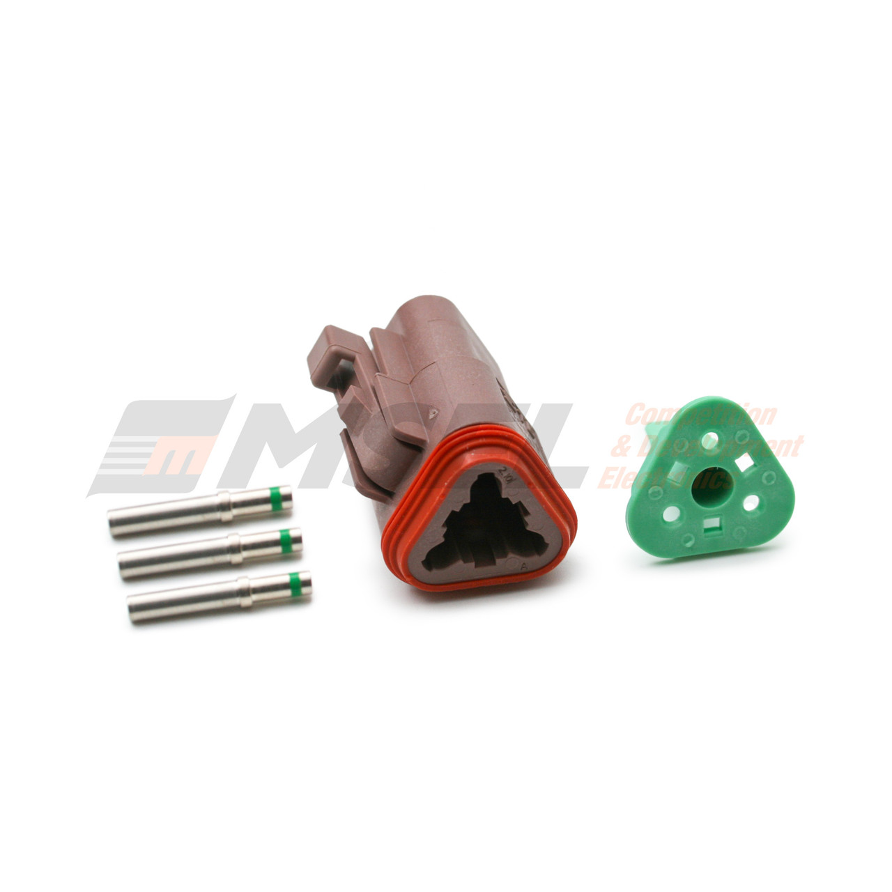 Deutsch Colour DT 3-Way Plug Kit with Solid Sockets