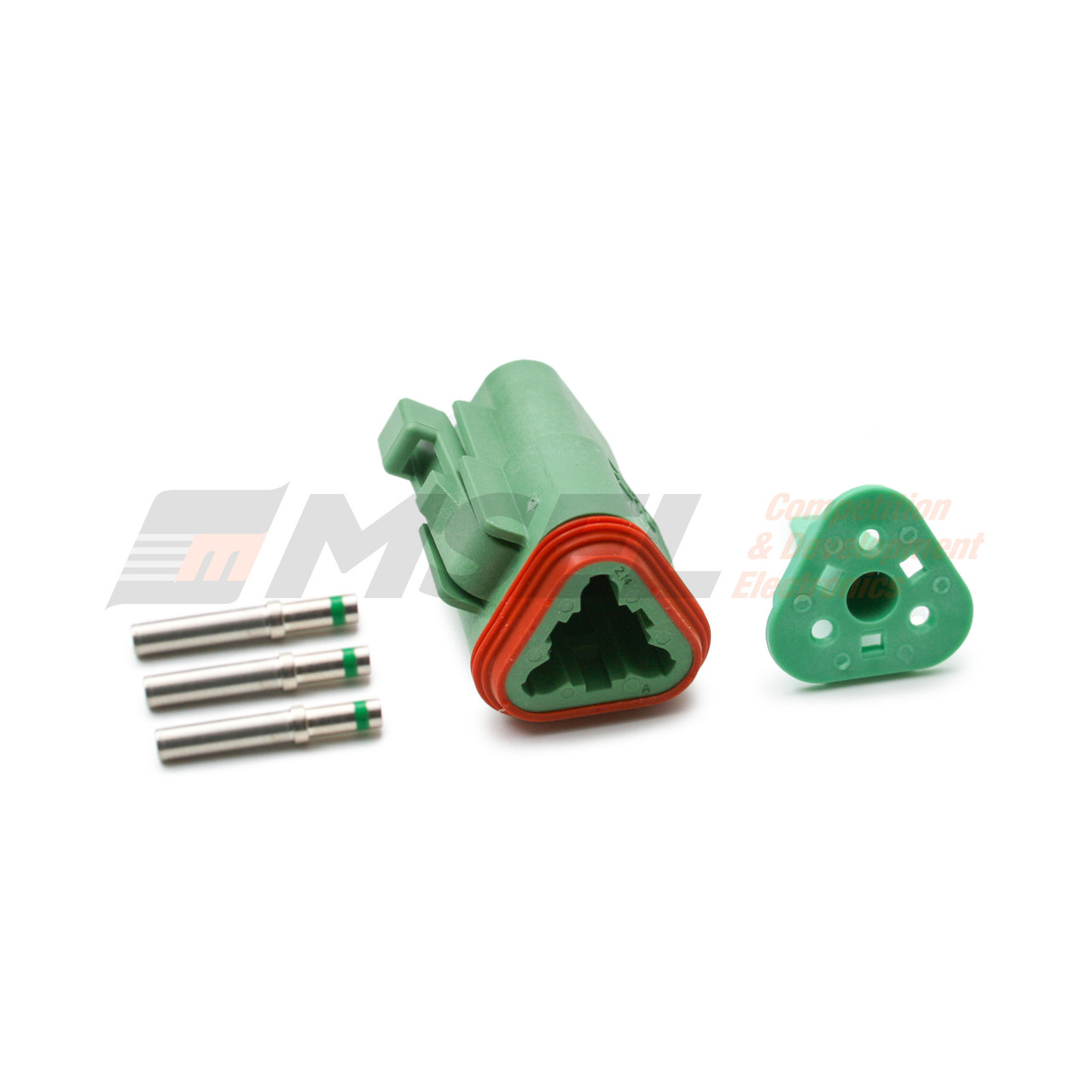 Deutsch Colour DT 3-Way Plug Kit with Solid Sockets