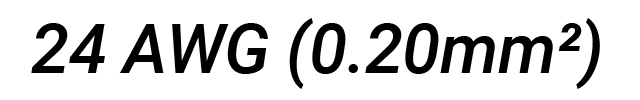 24 AWG (0.20mm²)