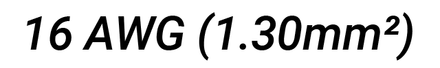 16 AWG (1.30mm²)