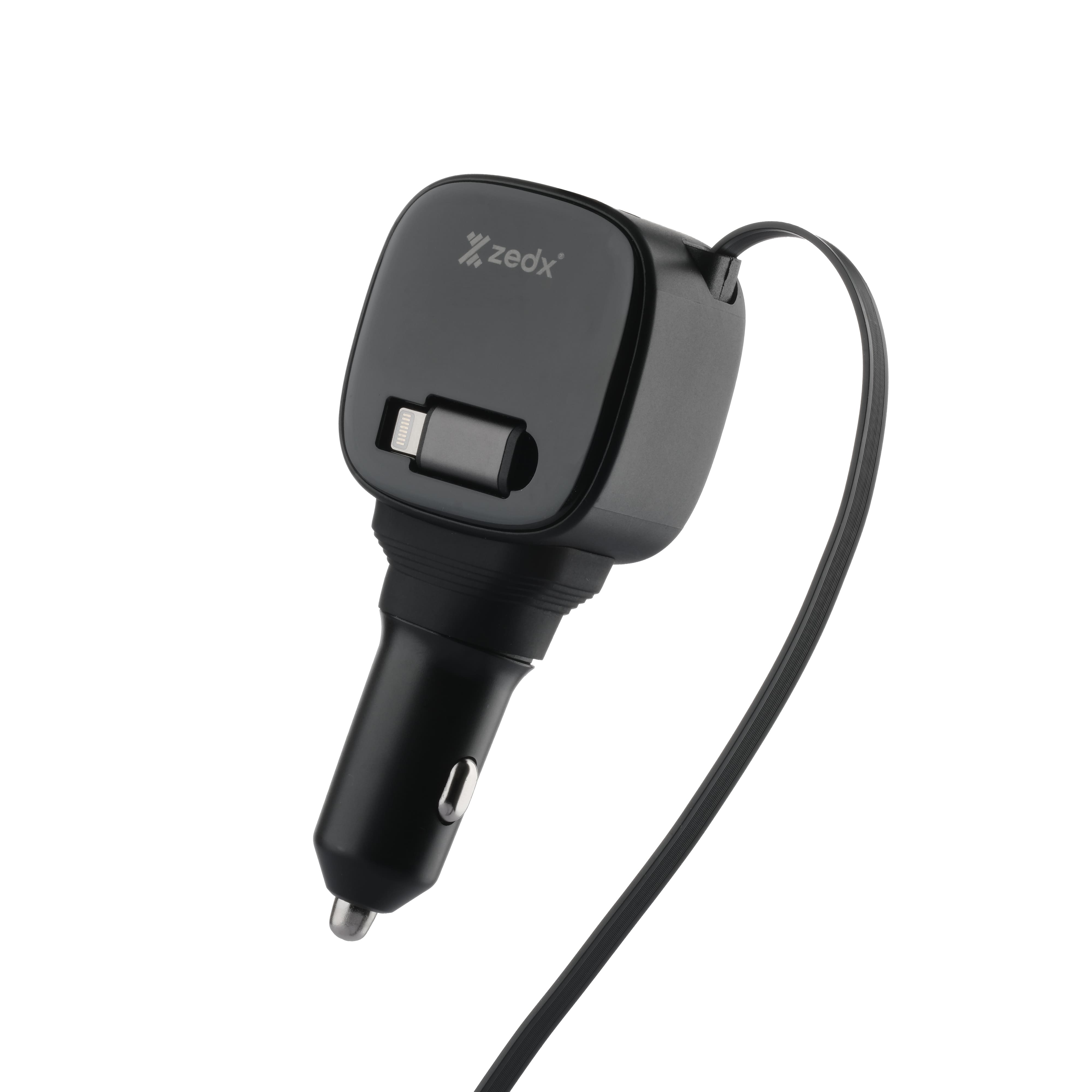 95 W Retractable Cable Car Charger with Digital Display (CR300) product image