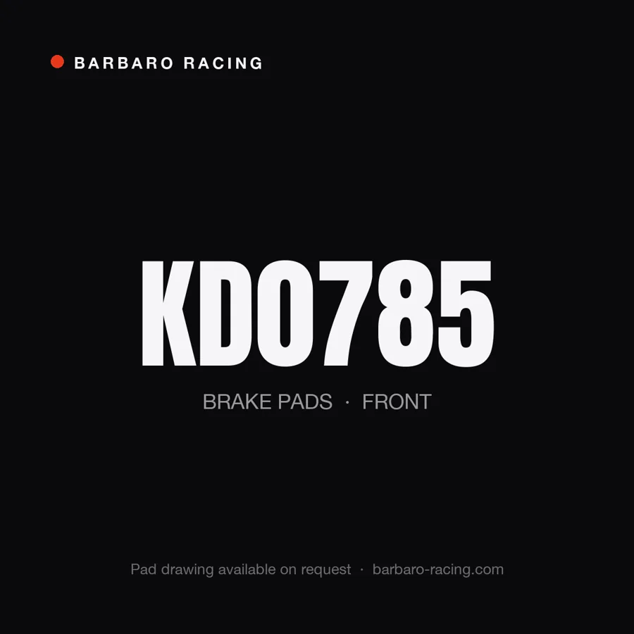 KD0785 Front Brake Pads shape drawing