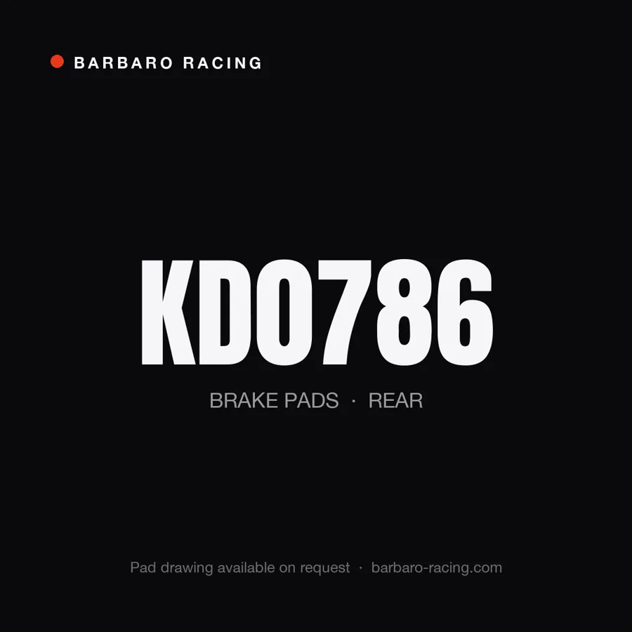 KD0786 Rear Brake Pads shape drawing