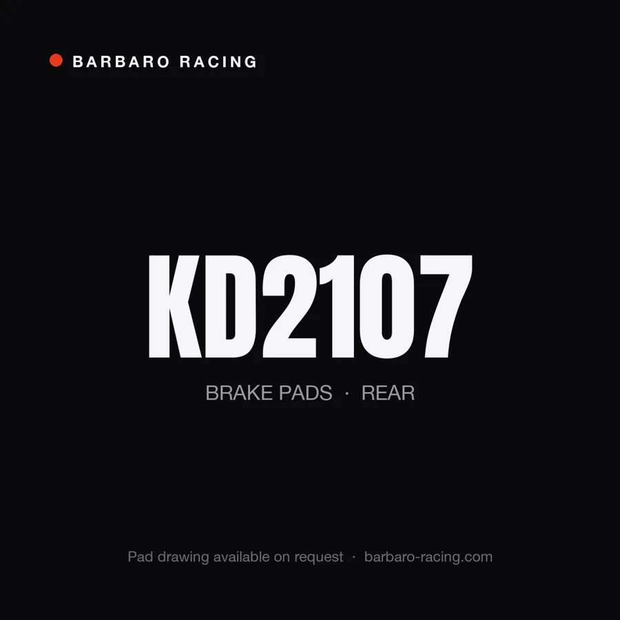 KD2107 Rear Brake Pads shape drawing