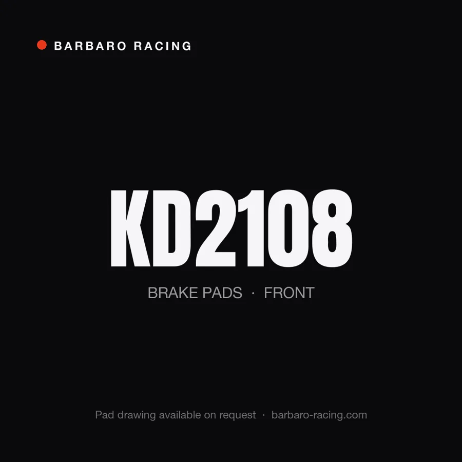 KD2108 Front Brake Pads shape drawing