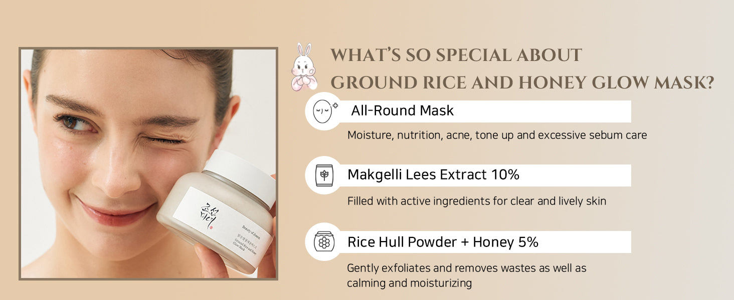Ground Rice and Honey Glow Mask detail 2