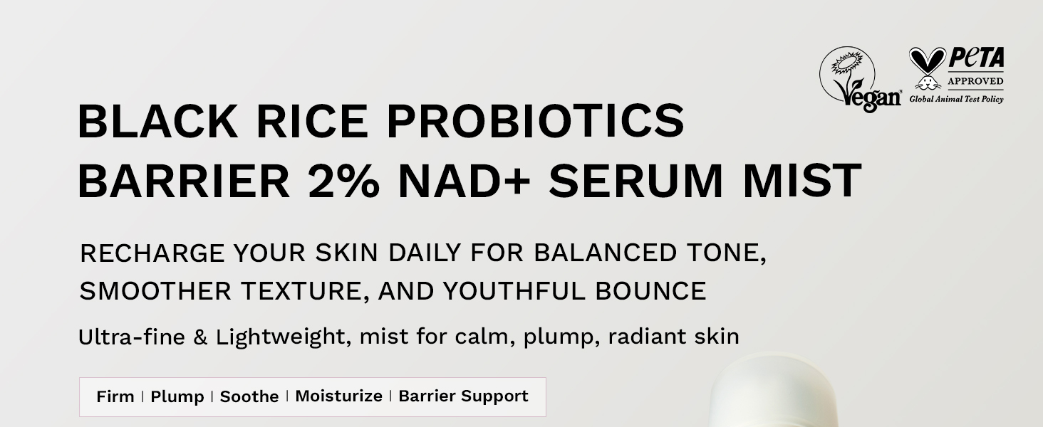 Black Rice Probiotics 2% NAD+ Serum Mist detail 1