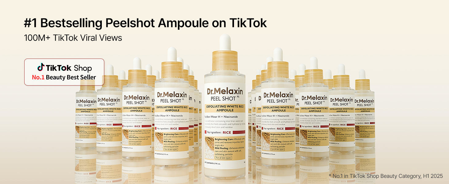 Peel Shot Glow White Rice Peeling Ampoule with detail 1
