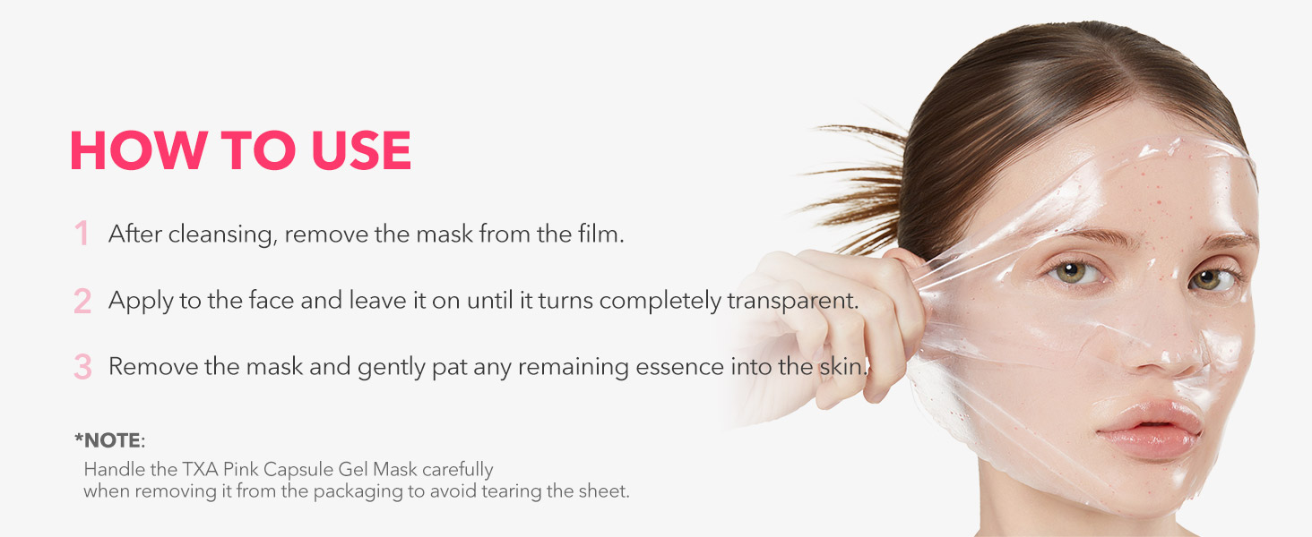 TXA Pink Capsule Gel Mask detail 10
