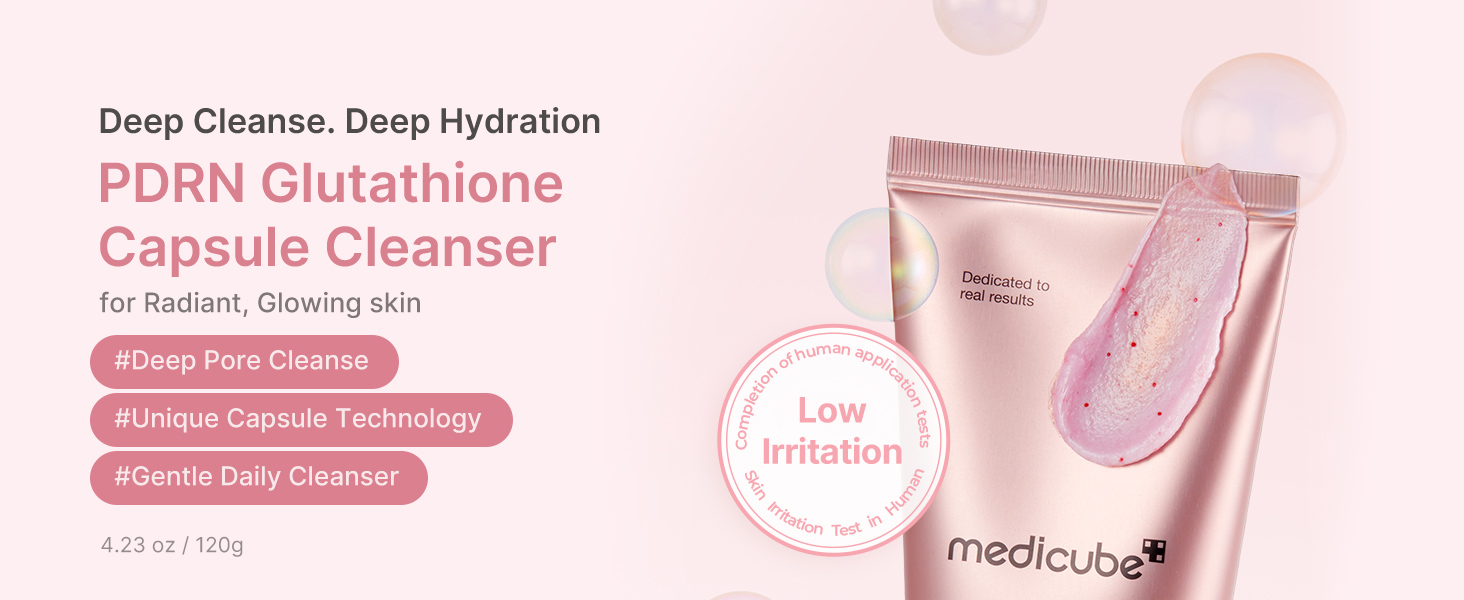 Facial Cleanser PDRN Pink Glutathione Capsule Foam Cleanser detail 1