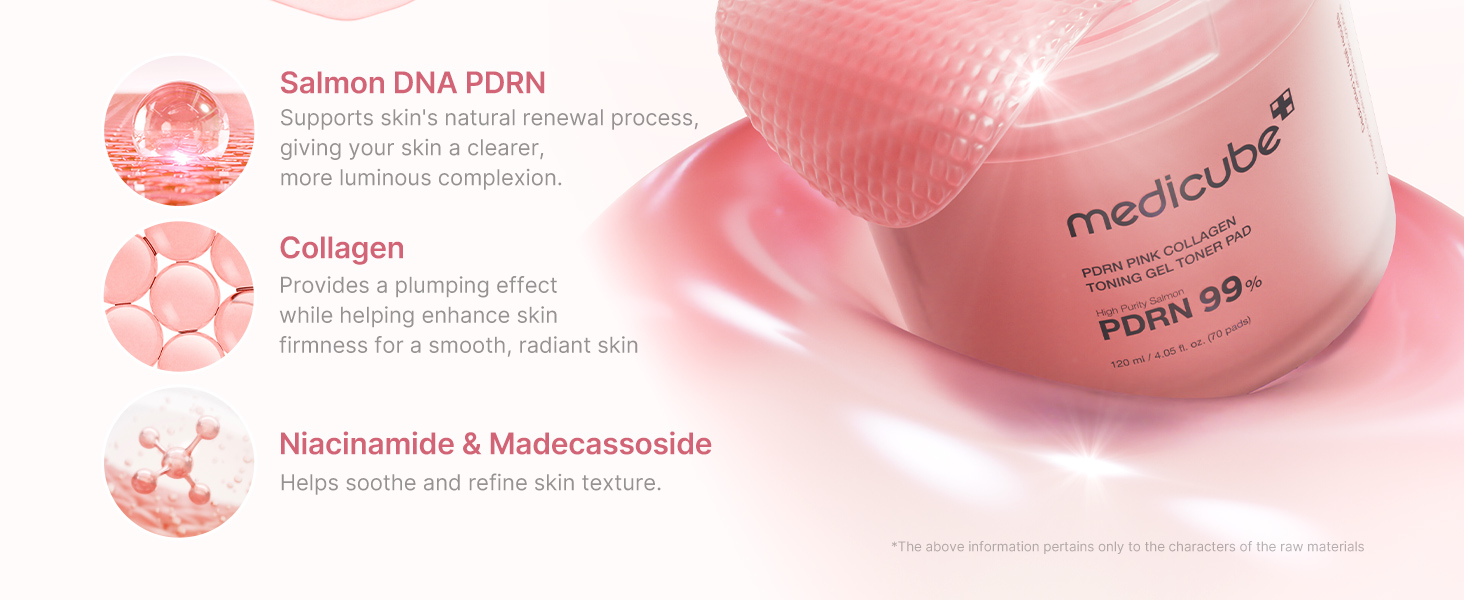 Toner Pads Salmon DNA PDRN Pink Collagen Jelly detail 2