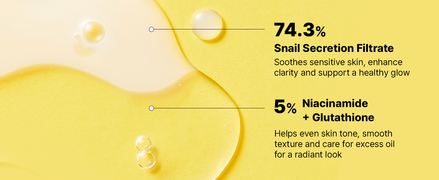 Snail Mucin 74% + Niacinamide 5% Dual Face detail 3