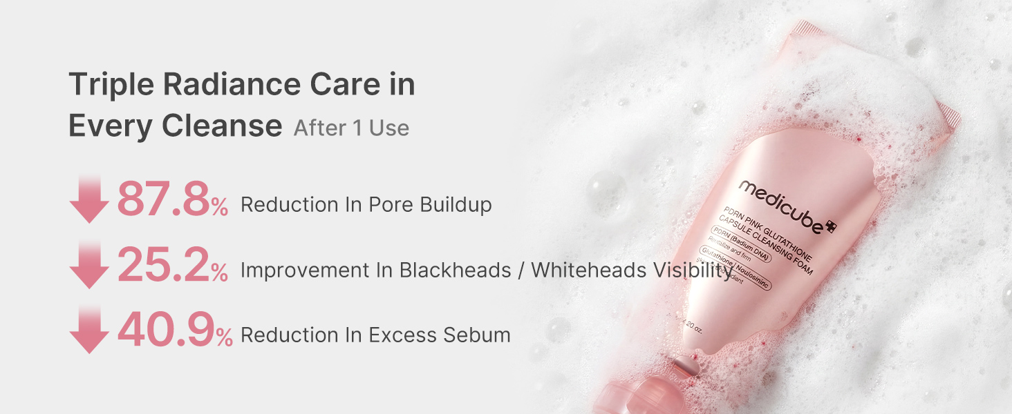Facial Cleanser PDRN Pink Glutathione Capsule Foam Cleanser detail 3