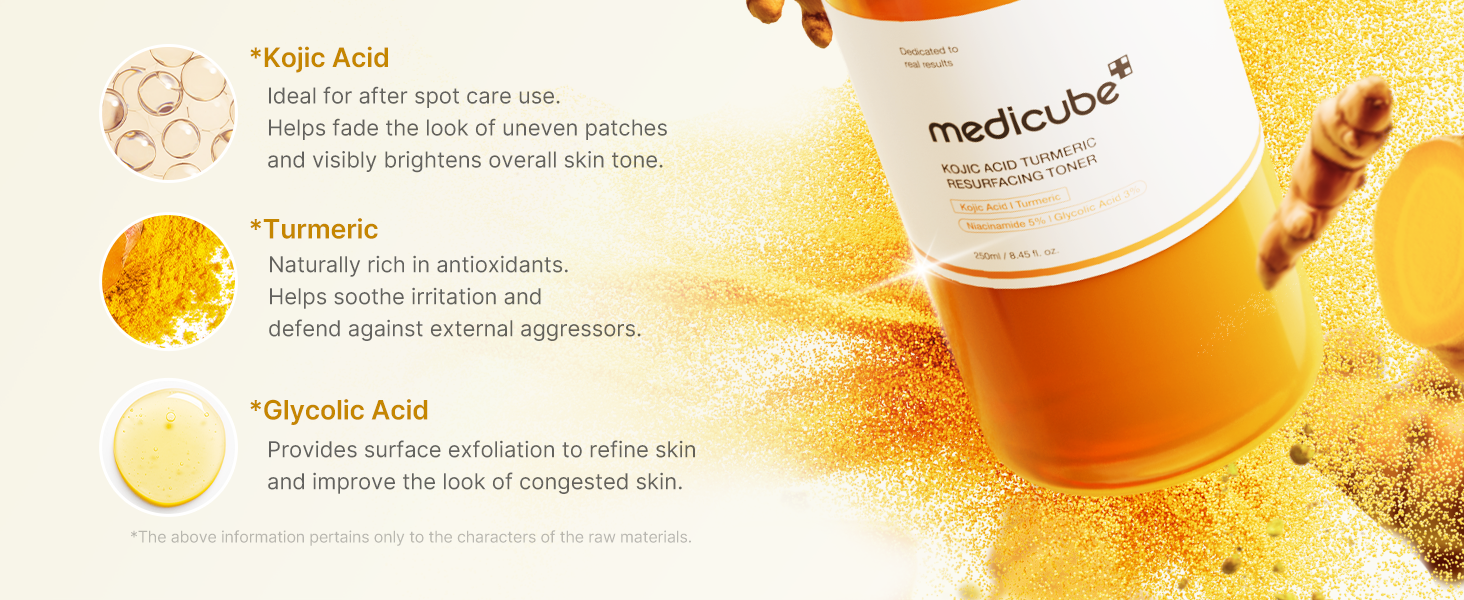 Kojic Acid Turmeric Smoothing Toner for Face & detail 4