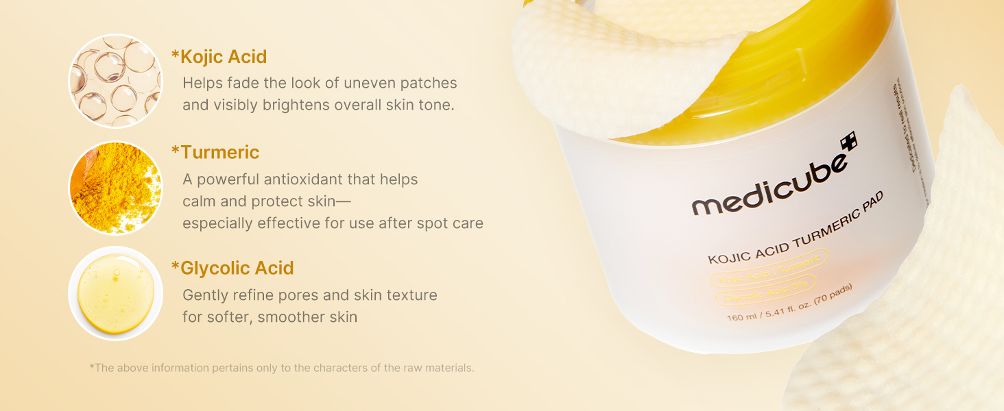 Toner Pads Kojic Acid Turmeric Clarifying Pad for detail 4