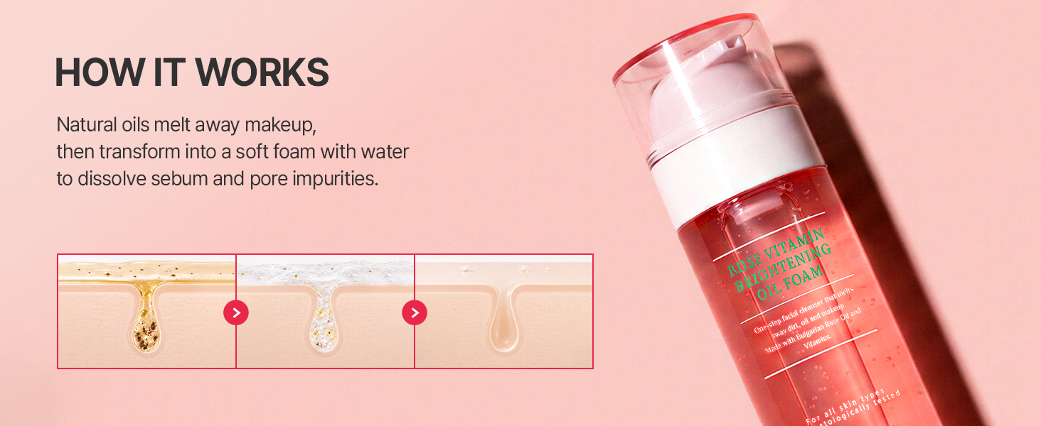 K Beauty Rose Vitamin Oil To Foam detail 5