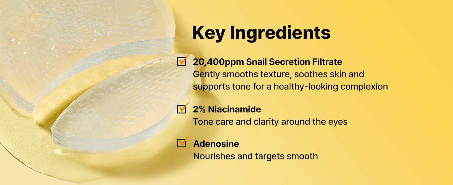 Advanced Snail Mucin Hydrogel Under Eye Patches for detail 5