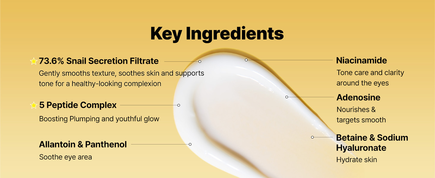 Snail Mucin Peptide Under Eye Cream for Anti-aging detail 6