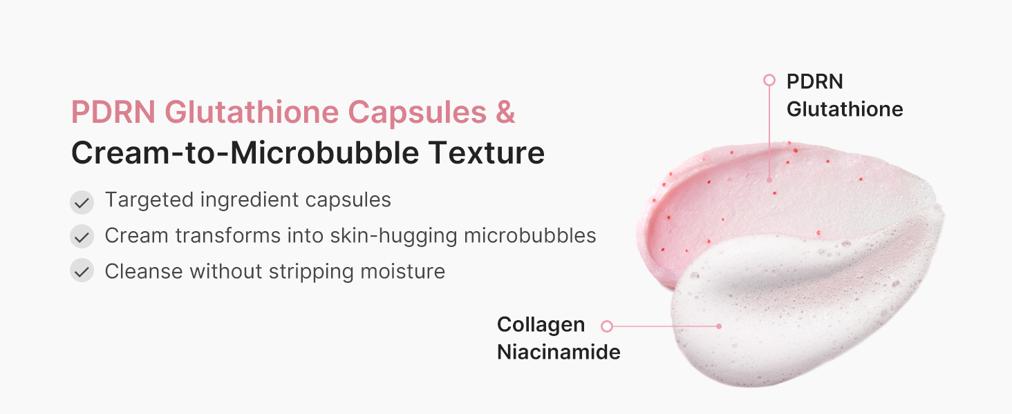 Facial Cleanser PDRN Pink Glutathione Capsule Foam Cleanser detail 5