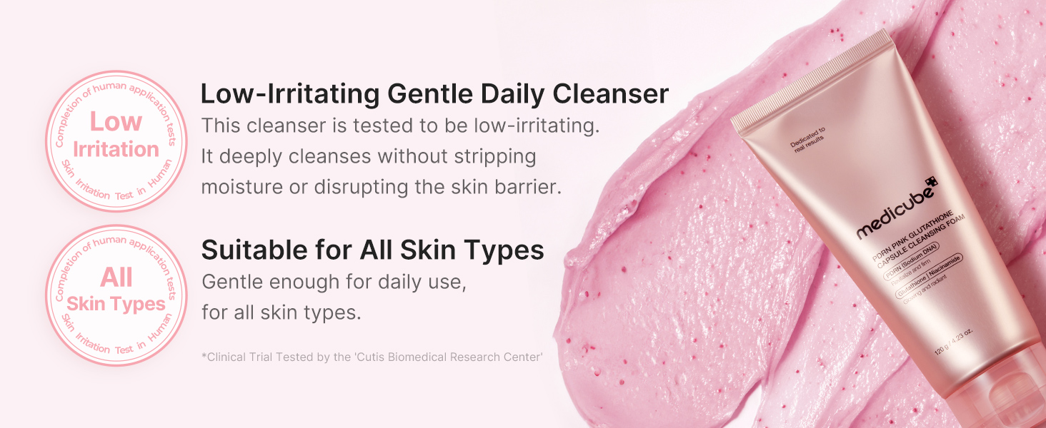 Facial Cleanser PDRN Pink Glutathione Capsule Foam Cleanser detail 6