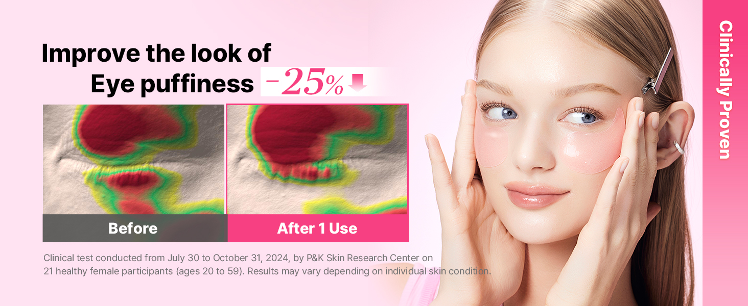 Pink Peptides Collagen Hydrogel Eye Patch for Puffy detail 7