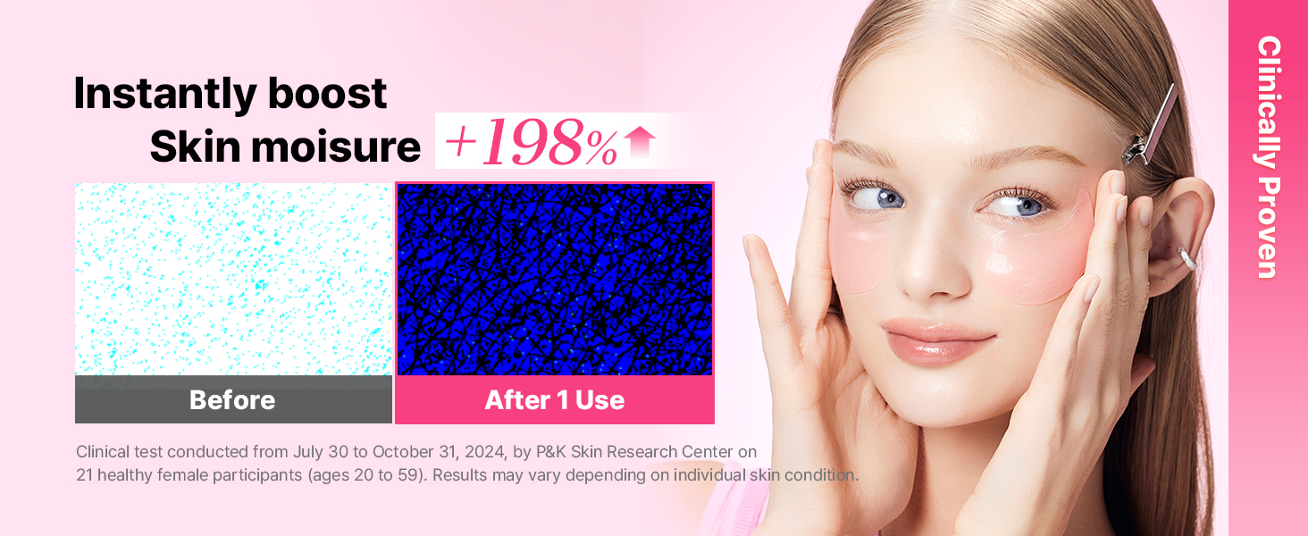 Pink Peptides Collagen Hydrogel Eye Patch for Puffy detail 8