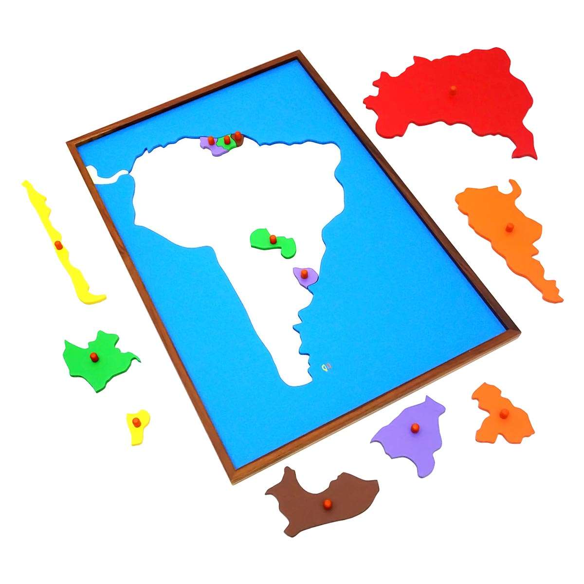 Mảnh ghép hình bản đồ: Nam Mỹ - Mota Montessori