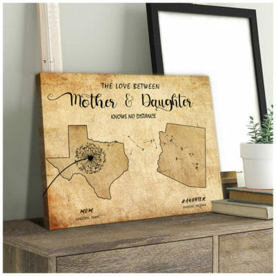 The love between Mother and Daughter knows no distance Personalized Canvas 2 b0261e77 d14e 11ea 8521 0242ac120002 CV Ngang 20x24
