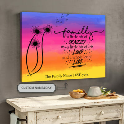 Family, A Whole Lot of Love Personalized Wall Art Canvas 1 97253ad4 d21b 11ea 8521 0242ac120002 family24x30