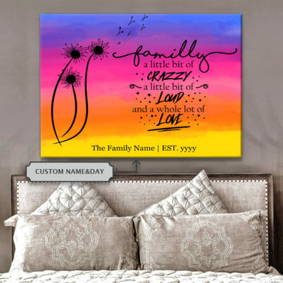 Family, A Whole Lot of Love Personalized Wall Art Canvas 2 974e7e7f d21b 11ea 8521 0242ac120002 family30x40
