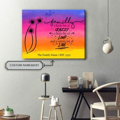 Family, A Whole Lot of Love Personalized Wall Art Canvas 3 96d1929a d21b 11ea 8521 0242ac120002 family16x20
