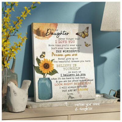 To My Daughter You Are My Sunshine Personalized Wall Art Canvas 2 06f53db8 d2e0 11ea 8521 0242ac120002 canvas20Doc20x24
