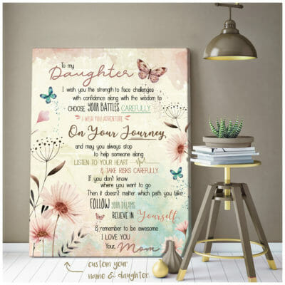 To My Daughter Remember To Be Awesome Personalized Wall Art Canvas 2 e98b8255 d31a 11ea 8521 0242ac120002 canvas20Doc2030x40