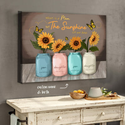 What Is A Mom But The Sunshine of Our Days Personalized Wall Art Canvas 2 1483ab77 d3dc 11ea 8521 0242ac120002 Cv20Ngang202024X30