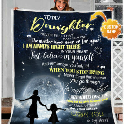 I will always carry you in my heart Personalized Fleece Blanket 2 19b3812b d564 11ea 8145 0242ac120002 banner20blanket20snow20girl