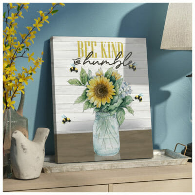 Bee Kind & Humble Sunflower Wall Art Decor 2 b58b5937 d7bd 11ea 8c90 0242ac120002 20X24