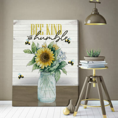 Bee Kind & Humble Sunflower Wall Art Decor 3 b55bf1fe d7bd 11ea 8c90 0242ac120002 30X40