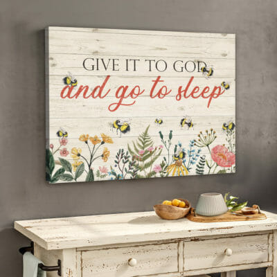 Give It To God And Go To Sleep Bee Wall Art Canvas 2 b1f498e2 d7c5 11ea 8c90 0242ac120002 lineflowers2
