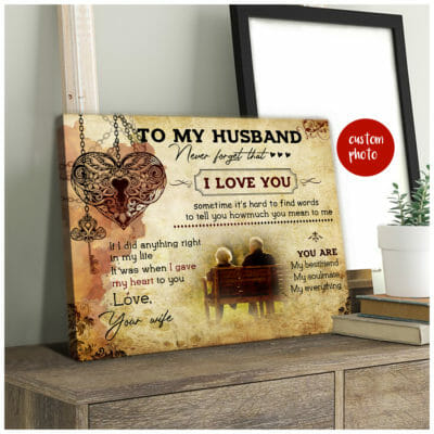 To My Husband You're My Soulmate Personalized Wall Art Canvas 1 19268ce9 d92b 11ea 8c90 0242ac120002 CV Ngang 20x24