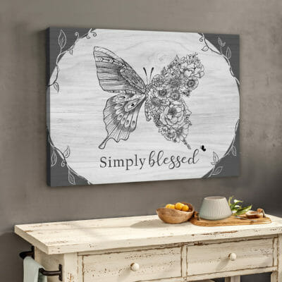 Butterfly Simply Blessed Wall Art Canvas 3 8c5bc7ca dbaf 11ea 8c90 0242ac120002 Butterfly202024X30