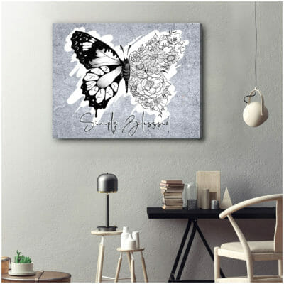 Butterfly Simply Blessed Stone Wall Art Canvas 2 328d837f dbcc 11ea 8c90 0242ac120002 Mockup202016x20